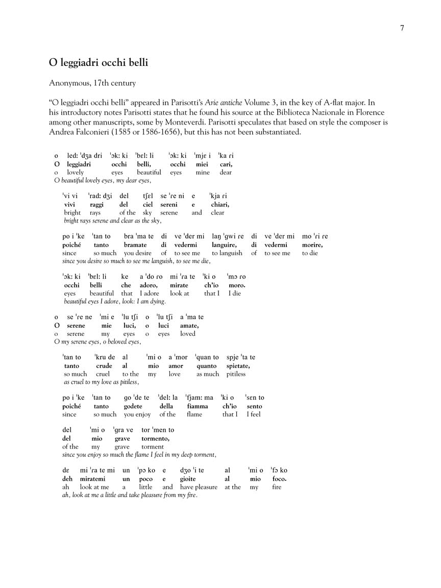 28 Italian Songs and Arias of the Seventeenth and Eighteenth Centuries: Complete, in 5 Keys: Of the 17th & 18th Centuries