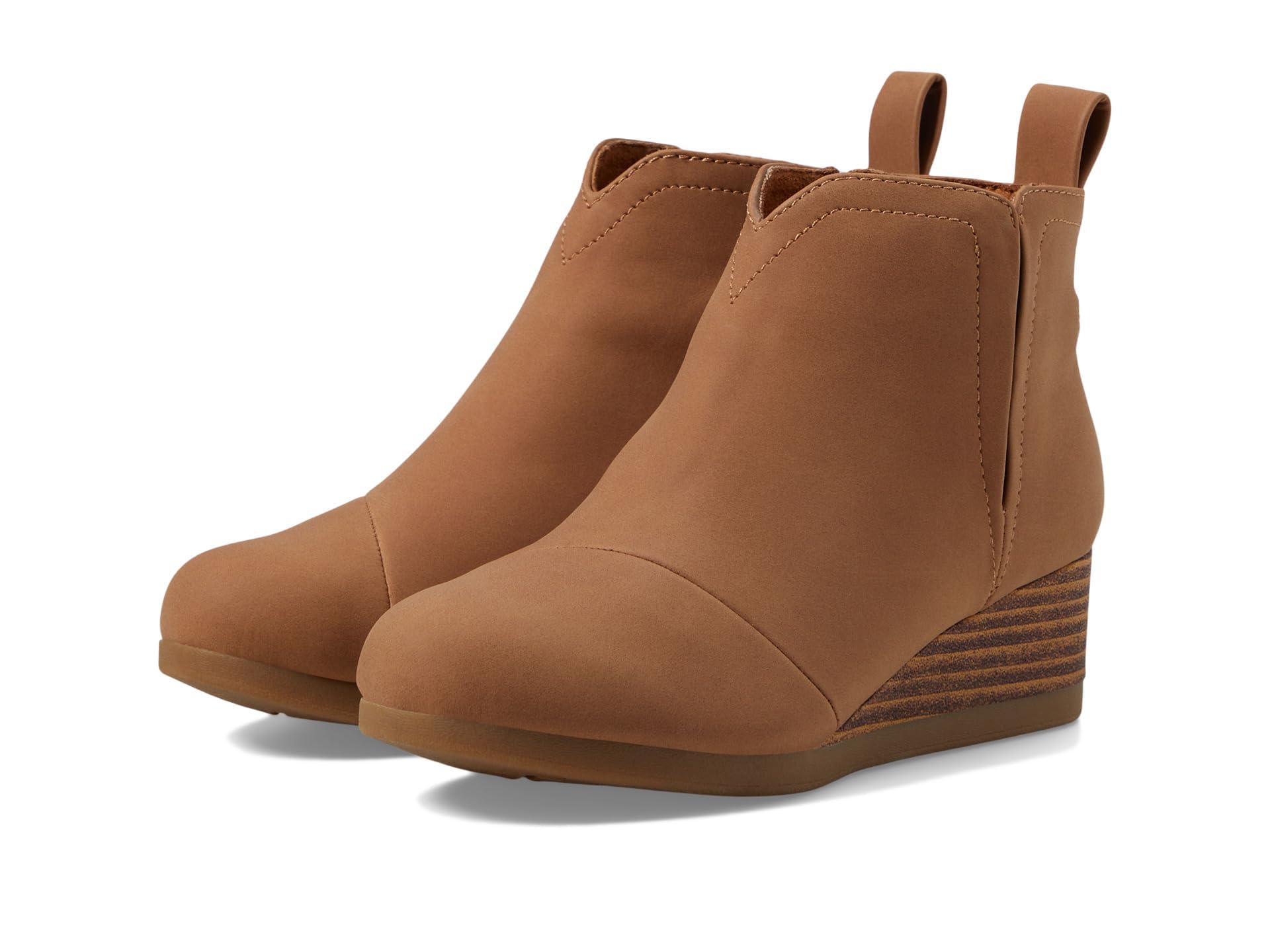 TOMS Youth Girl's Clare Boot, Tan PU Nubuck, 4 UK