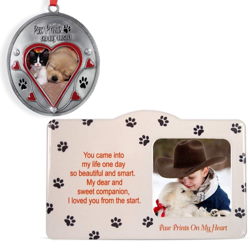 Buy BANBERRY DESIGNS Pet Memorial Gift Set Paw Prints on My Heart