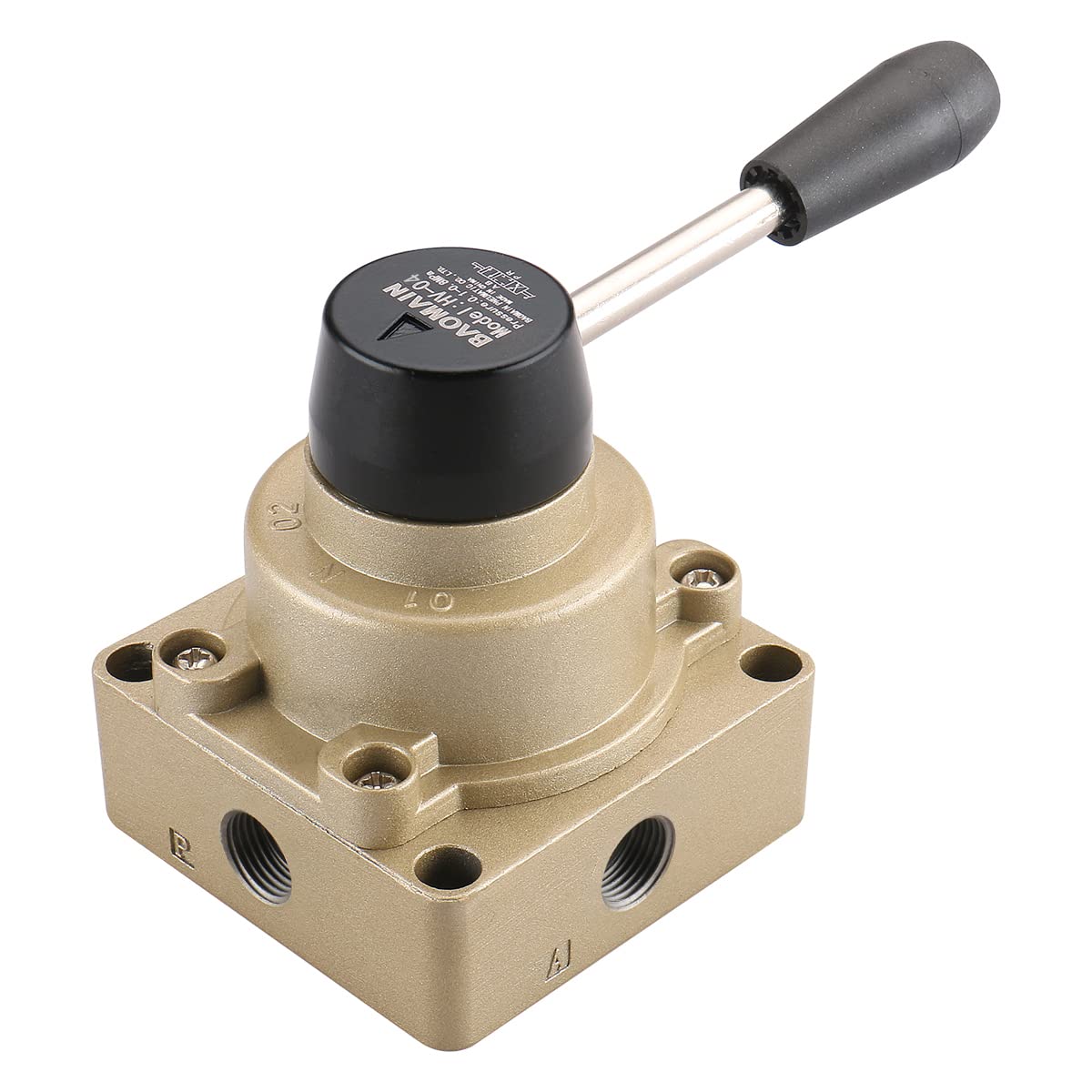 Pneumadyne H0-30-1, 3-Way Normally Closed Valve, Momentary Toggle, 1/8 NPT Input, 10-32 (F) Output