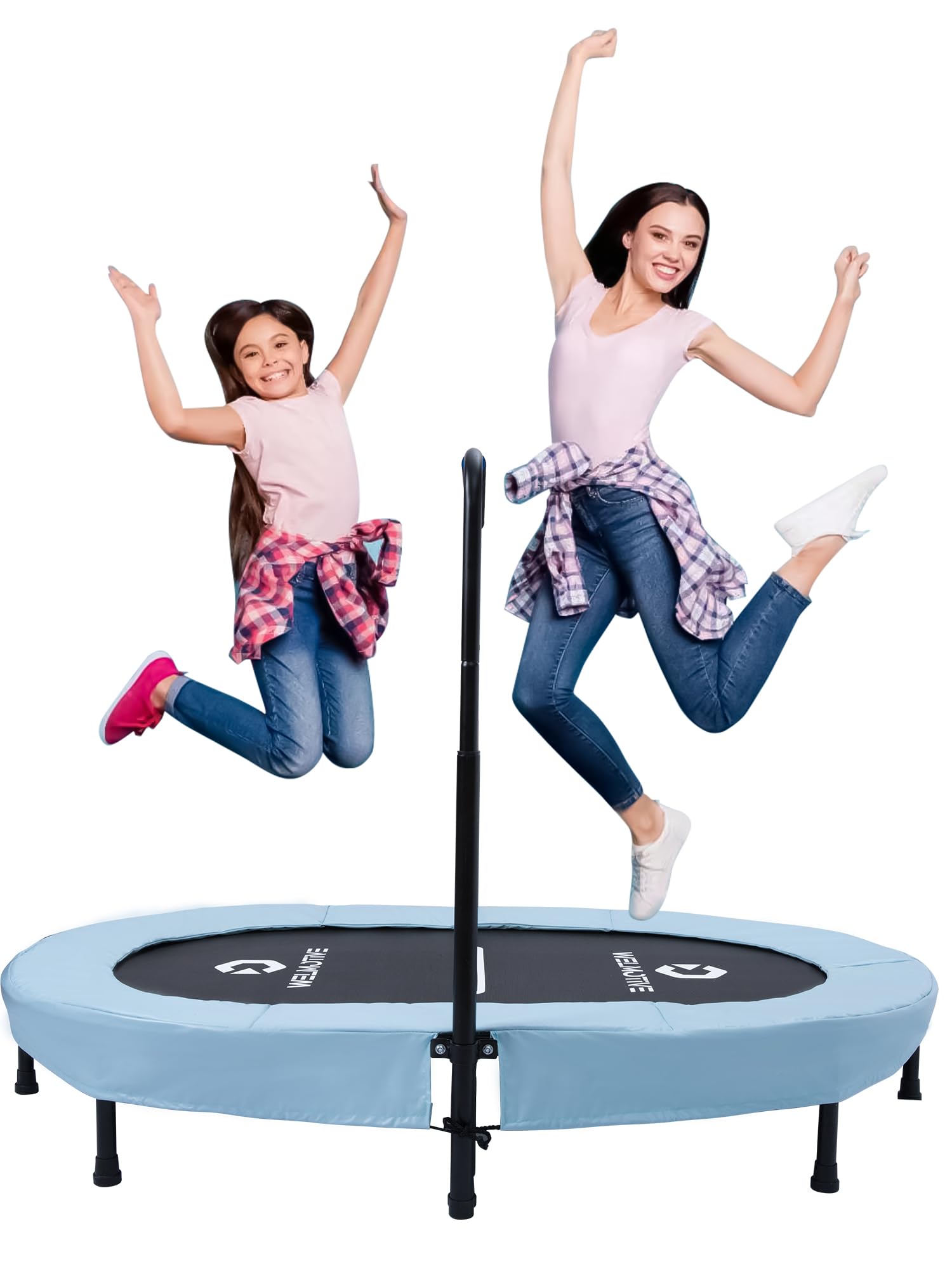 【Welmotive｜二人同時OK】楕円形 トランポリン 大型 室内用 静音 とらんほりん 92×142cm｜折りたたみ式 手すり付き（高さ調整可）子ど Amazon | 【Welmotive｜二人同時OK】楕円形 トランポリン 大型 室内用