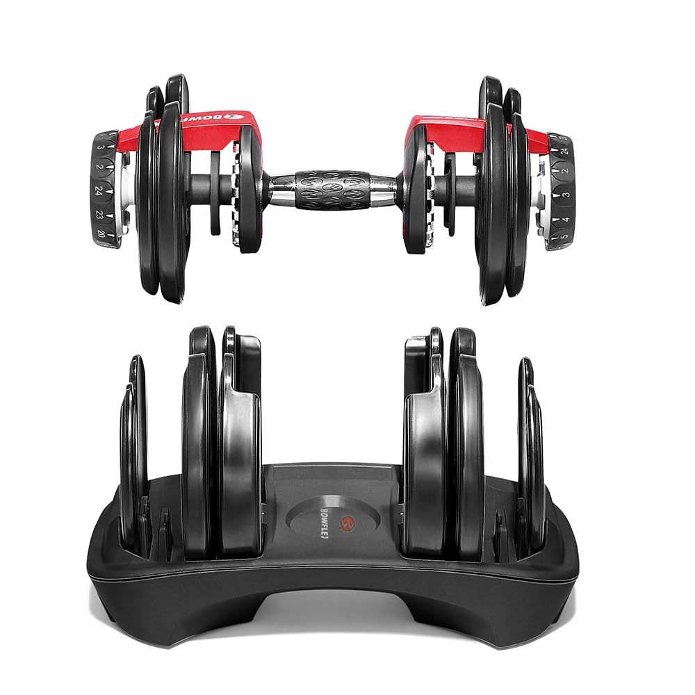 Bowflex SelectTech 552i Manubri Regolabili (Coppia) 2–24 kg – 15 Pesi in 1, Design Compatto Salvaspazio, Ideali per Home Gym, Allenamento Progressivo, App JRNY Inclusa (2 Mesi Gratis)