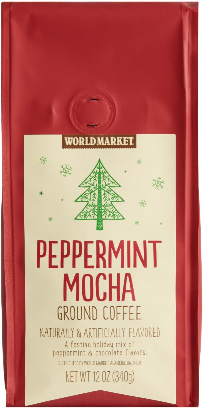 World Market Holiday Limited Edition Ground Coffee (Chocolate Peppermint, 1 Pack)