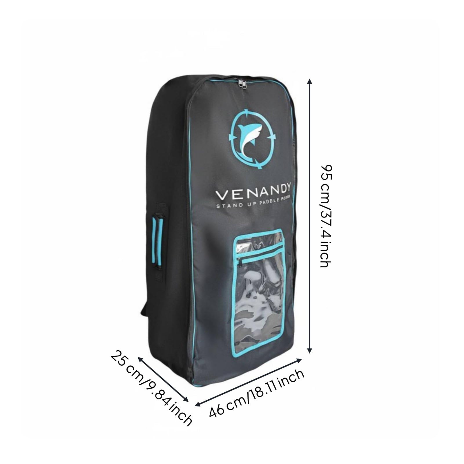 Mochila para Paddle Surf Bolsa Mochila Saco Maletín Hecha en Oxford 600D y PVC Diseño Impermeable 112L con Cremallera Ancha Adecuada para Embarcadero