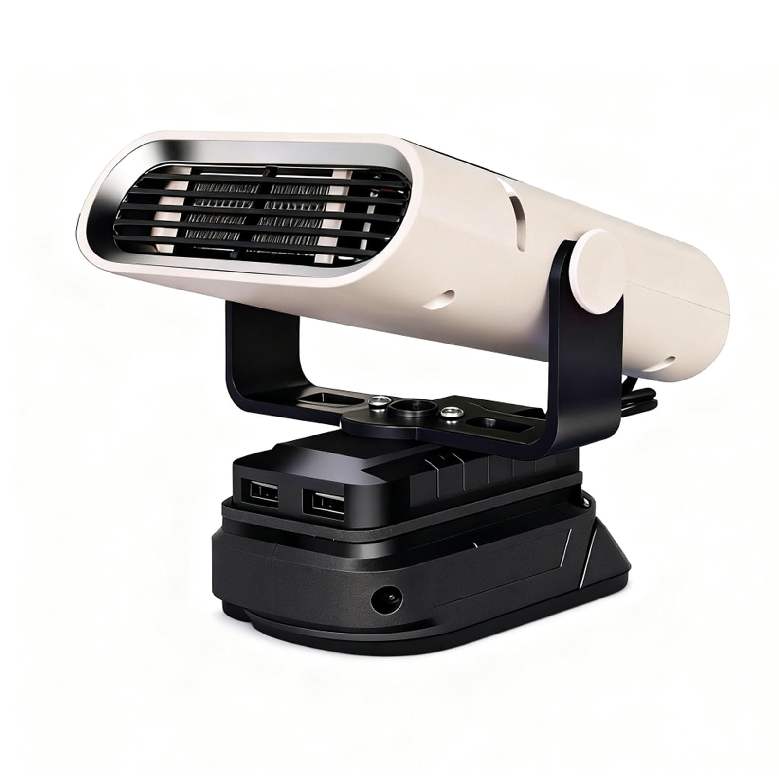 SUNGOOYUE Calentador de Espacio Pequeño, Funciona con Pilas, Inclinación de 160 Grados, Desempañador de Calentador de Coche Ajustable para Varios Lugares de Trabajo