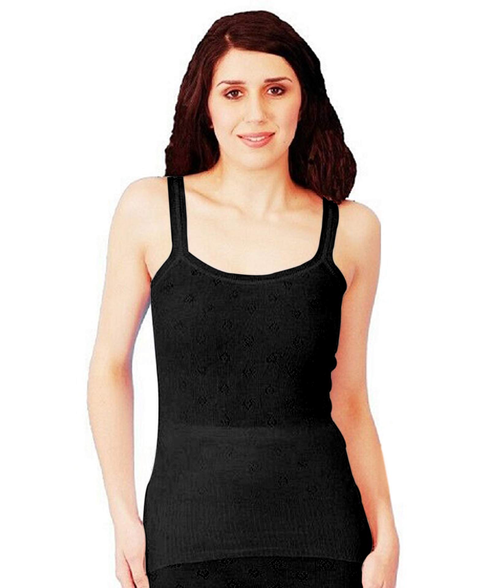 Prime Products Women's French Neck Spencer Plain ,S Thermal Underwear Short Long Sleeve Tops Vest & Long John Uk Made (Xx-Large 20-22, )