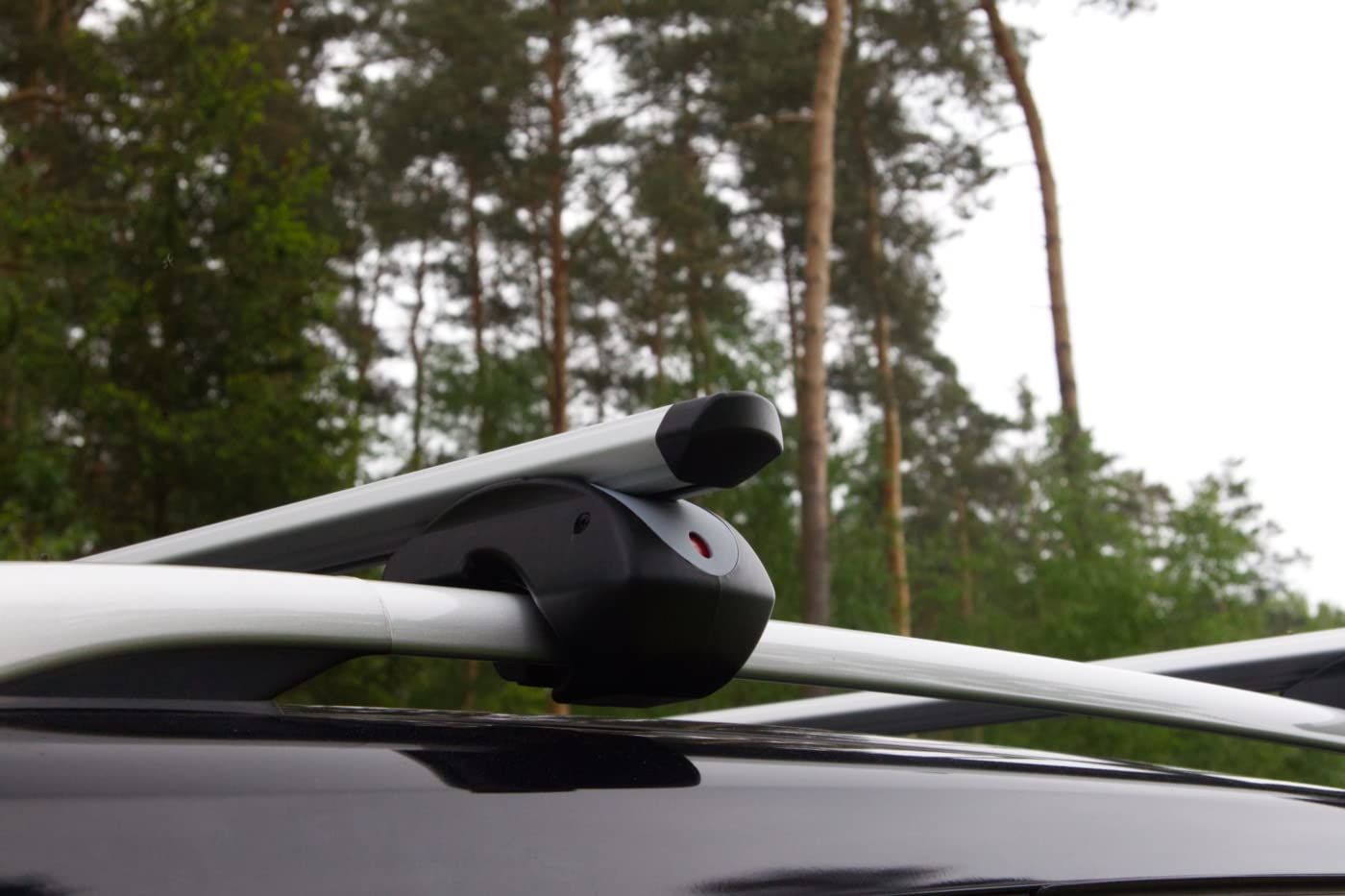 RIDIGO Striker Dachträger für Ford Kuga 2 II MK2 2013-2019 | Aluminium, 90 kg Tragkraft, offene Dachreling, Silber