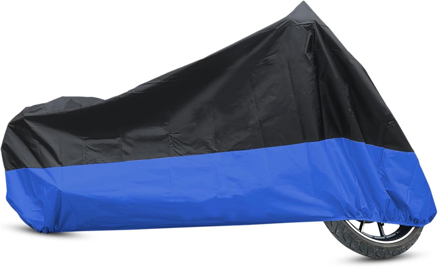 uxcell XXXL 190T Rain Dust Protector Black+Blue Scooter Motorcycle Cover 116" for Kawasaki