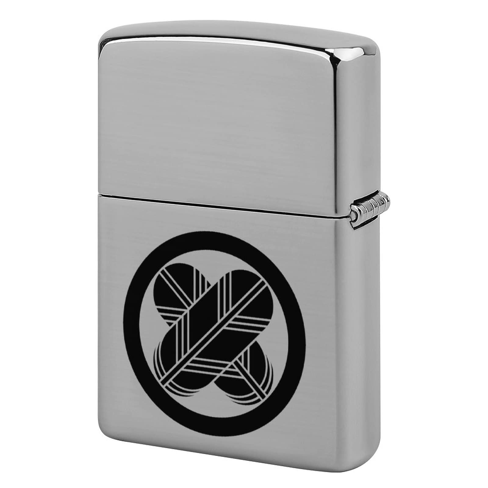 Amazon.co.jp: ジッポライターカバー 家紋 丸に違い鷹の羽 Zippo兼用 