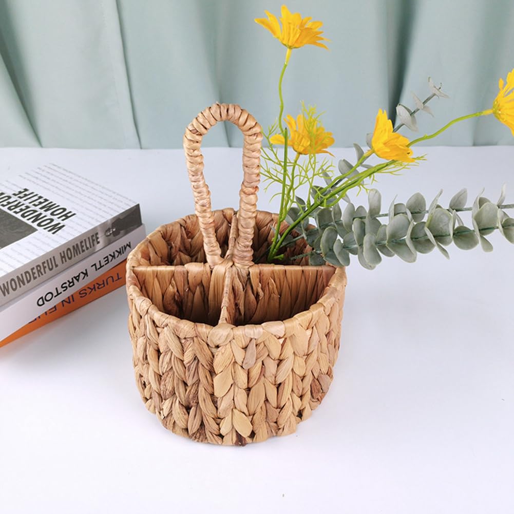 LOLPALONE 2X Utensil Carrier, Cutlery Organizer, Hand Woven Water