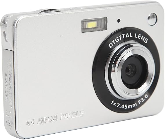 Digital Camera, 4K Autofocus HD 2.7 Inch TFT Screen 8X Zoom 44MP Digital Camera Anti Shake Compact Camera for Kids Beginners Teenagers Travel Photography Vlogging