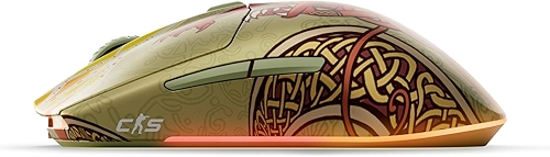 SteelSeries CS2 Dragon Lore Edition rato sem fios Gaming - Counter-Strike - 2,4 GHz e Bluetooth, sensor ótico 18000 dpi TrueMove Air - até 200 h de bateria - 80 M de cliques