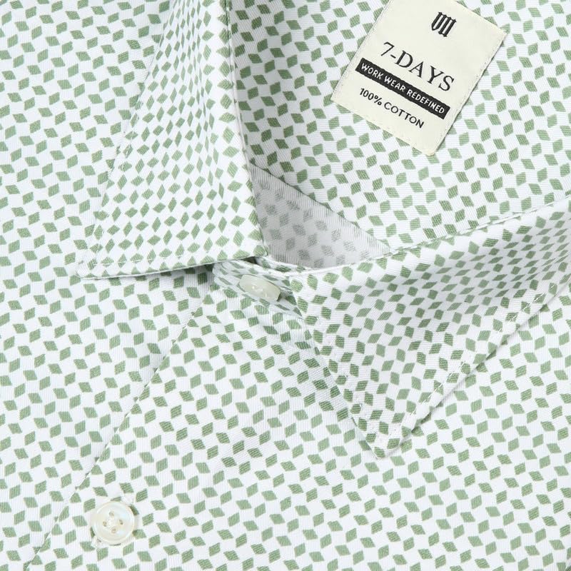 Image of 7-DAYS Men's Premium Printed Shirt - 100% Cotton, Regular Fit, Full Sleeve, with Pocket - Versatile for Formal Occasions and Casual Wear