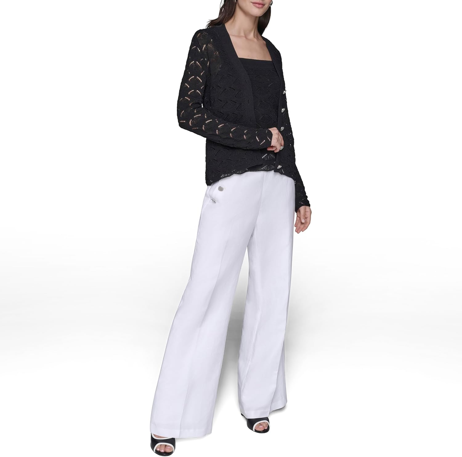 Karl Lagerfeld Womens Long Sleeve V-Neck Sweater - Image 7