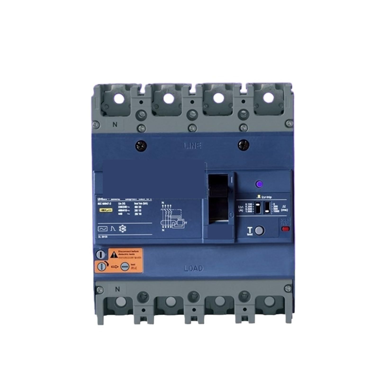 Disjoncteur boîtier moulé 125A EZD160E4125N coupure 25KA pour la protection contre courts-circuits
