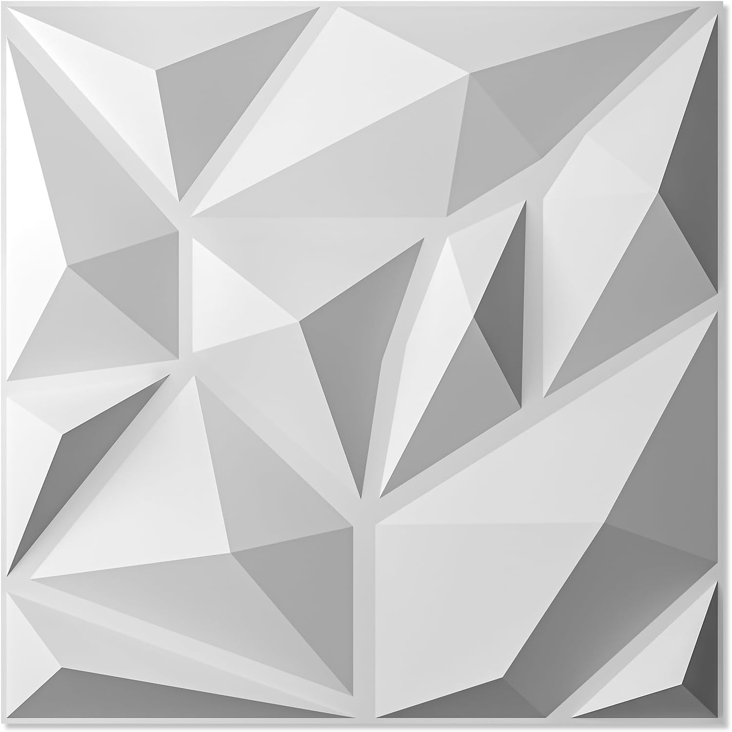 Art3d 20 Pack Decorative 3D Wall Panels for Interior Wall Decor Living Room, 11.8"x11.8" Cover 19 Sq.Feet White PVC Panels for Bedroom TV Background Gaming Room Decor
