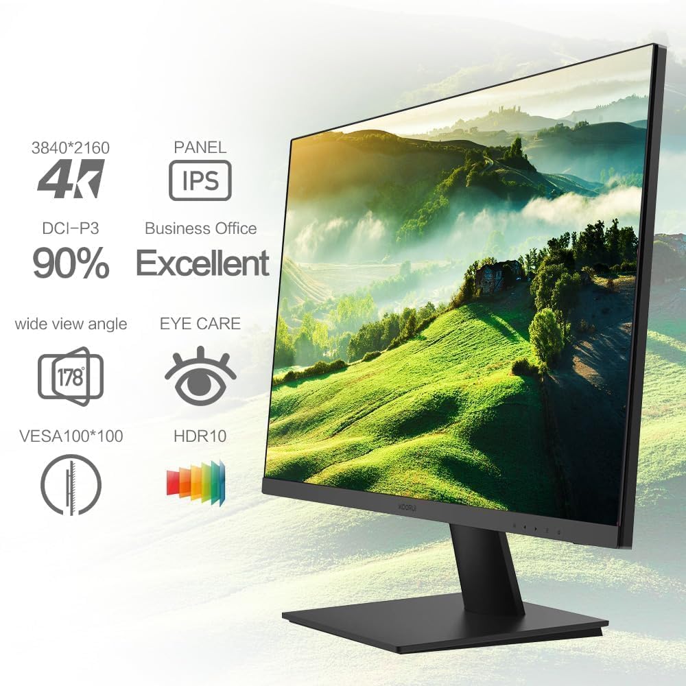 Amazon.com: KOORUI 27 inch 4K UHD(3840x2160) IPS Ultra-Thin