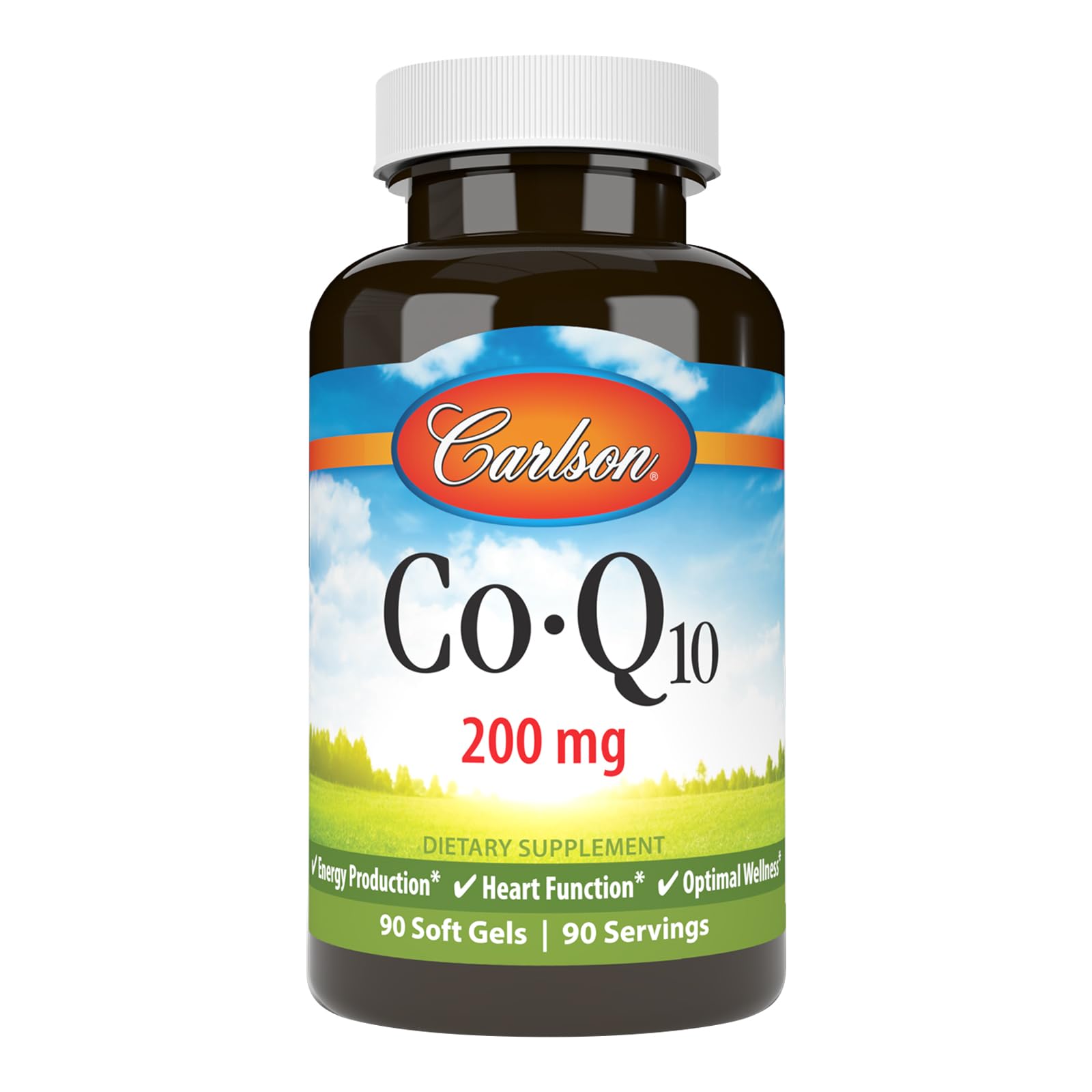 Carlson Co-Q10, Co-Enzyme Q10, 200 mg, 90 Softgels