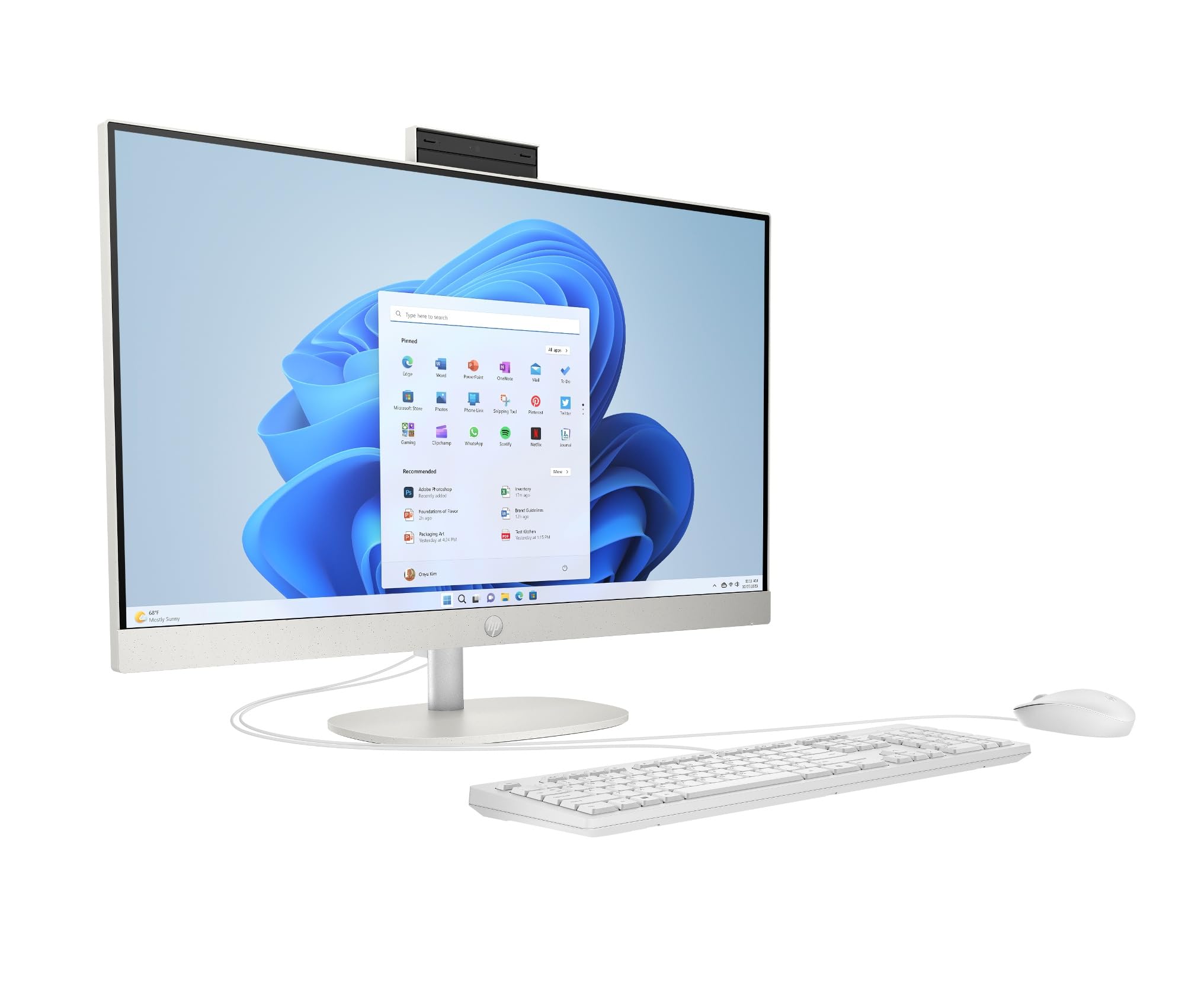 HP All-in-One 27-cr0003sl Intel Core i5-1335U 8GB RAM 512GB SSD Intel Iris Xe 27" FHD IPS Wi-Fi 6 Windows 11 Bianco