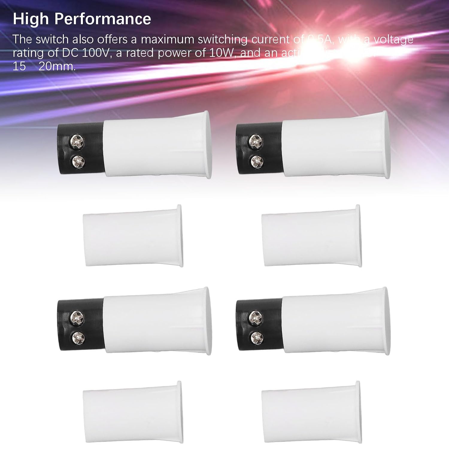 10-Pack MR-33C Magnetic Reed Switches, 15-20mm Action Distance - Normally Closed Contact Sensors for Hidden Door Window Security Alarm Systems in Home and Office Applications