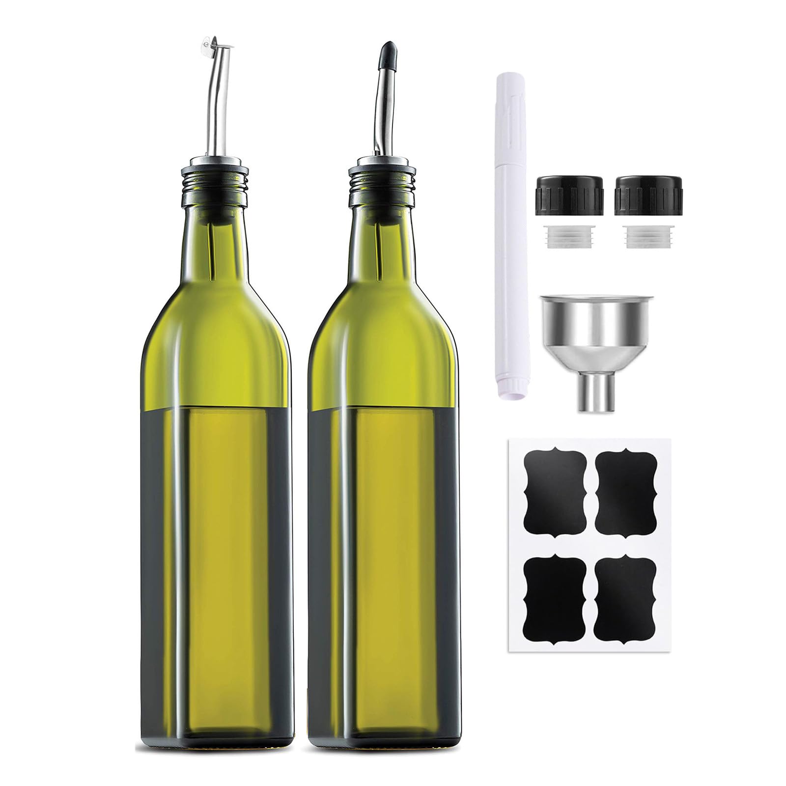 Piceioep 500ml Food Grade Clear Glass Dispenser for Vinegar Soy Sauce Accurate Pouring Kitchen Gadget Oil Dispenser Multipurpose Condiment Bottle Vinegar Bottle