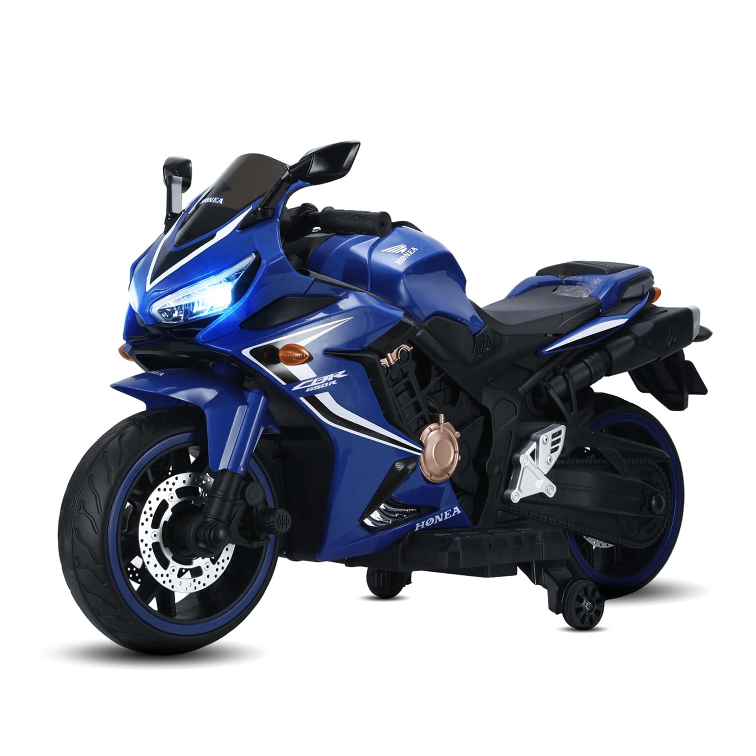 SRECAP Rechargeable Battery Operated Sports Bike for Kids, Ride on Toy Kids Bike with Led Light, Music & USB, Baby Racing Electric Bike | Electric Battery Bike for Kids to Drive 2 to 8 Years (Blue) (B0DFWS5MMX) Amazon Price History, Amazon Price Tracker