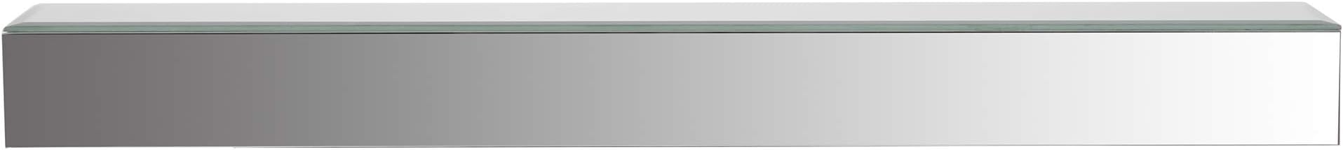 Gallery Solutions 22" Mirrored Floating Wall Shelf Ledge, Silver