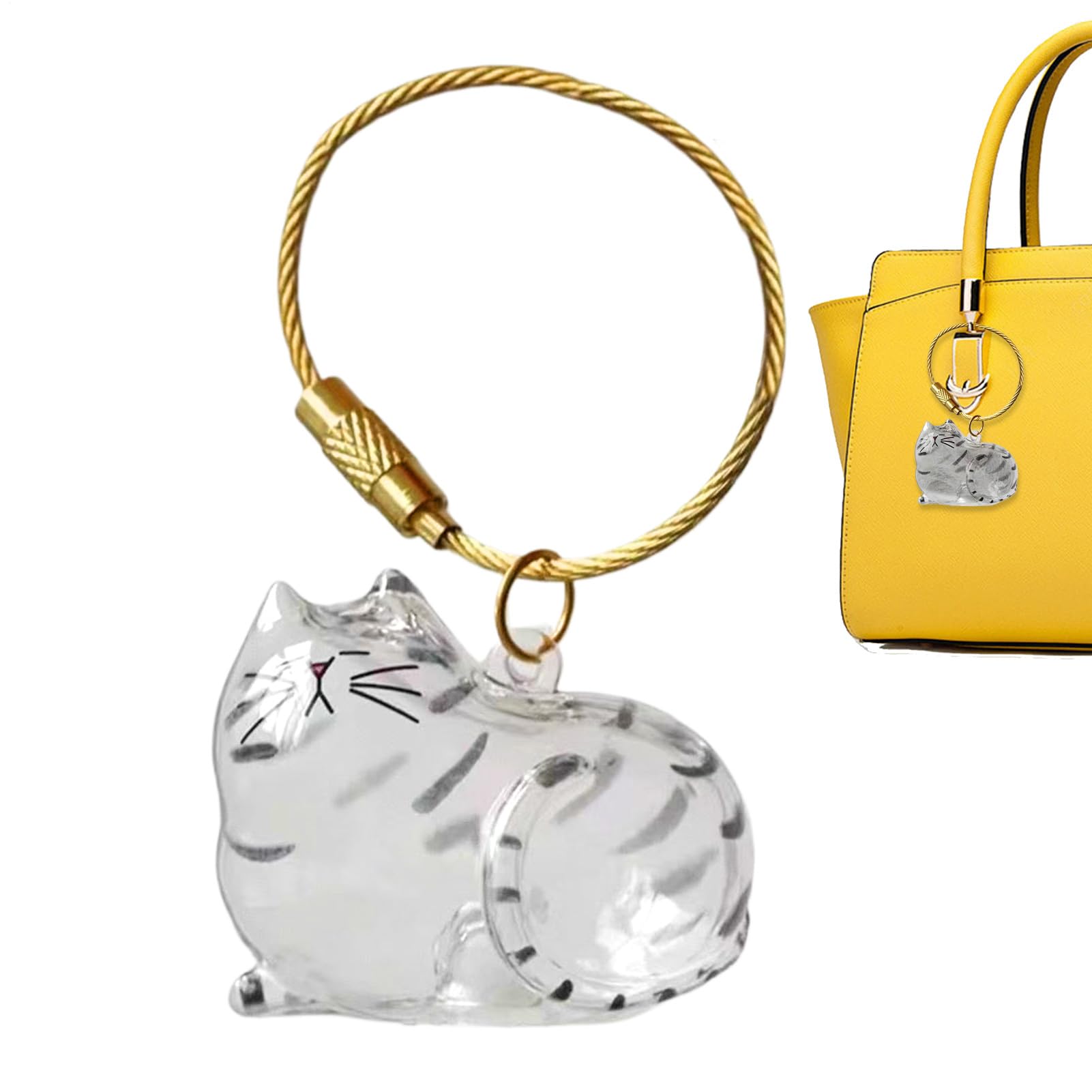Pendaglio Portapeli di Gatto Accessorio Portachiavi per Ricordo di Cane Ciondolo Memoriale Porta Peluche