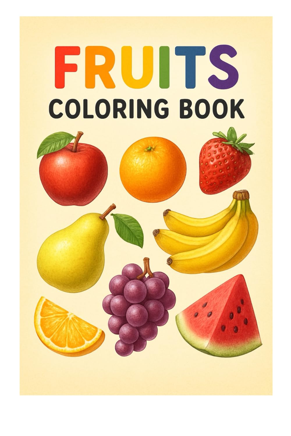 Fruits Coloring Book for Kids: Fun Coloring Pages of Fruits | Perfect for Toddlers & Preschoolers