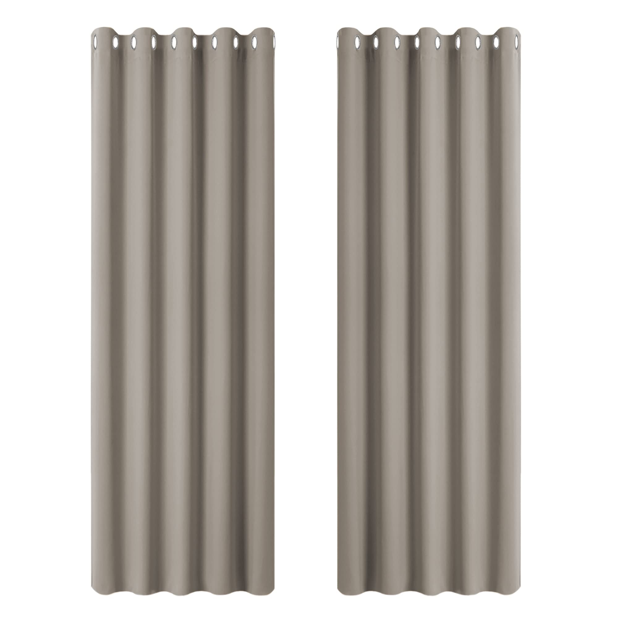 PONY DANCE Tende Oscuranti per Interni 2 Pezzi L 167 x A 228 cm - Tende Camera da Letto Tende Moderne per Soggiorno Tende Confezionate ad Occhiello Tende per Salotto, Sabbia