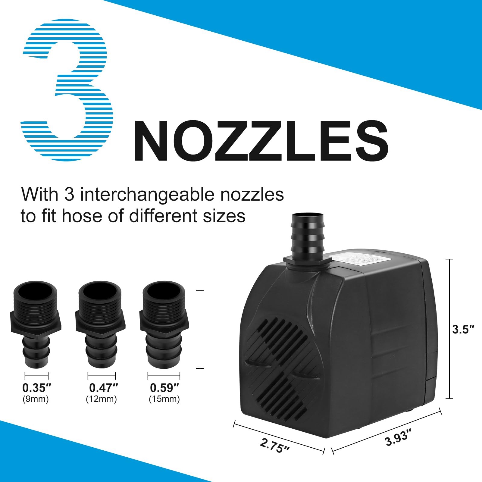 PARPMP00060A Bomba de agua de repuesto para enfriadores evaporativos portátiles Cyclone 140 y 160, Jetstream 220 y 230 - Bomba de accesorios para enfriador evaporativo compatible 2