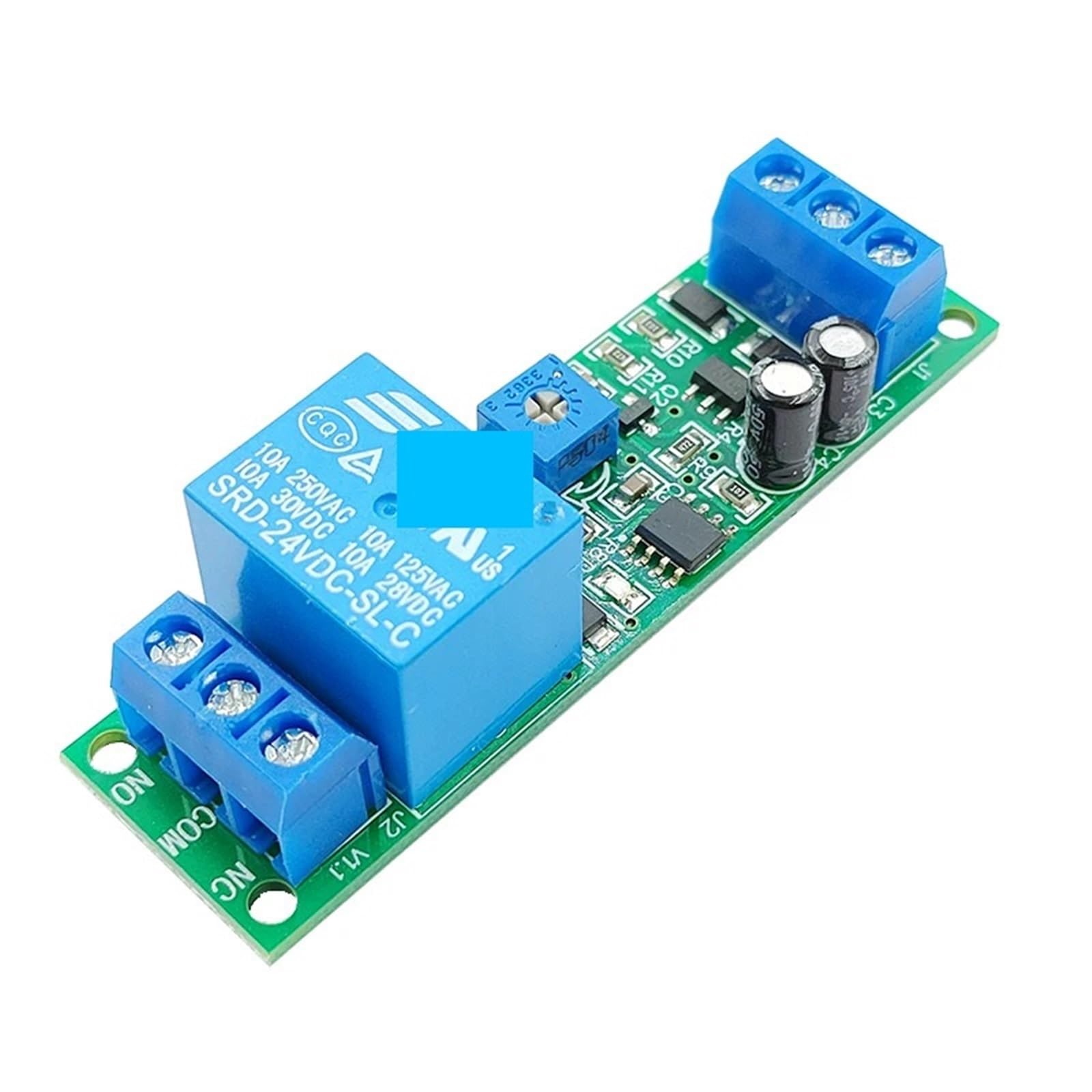 Moduł przekaźnika opóźnienia czasowego 3 V, 5 V, 12 V, 24 V, moduł przekaźnika monostabilnego z regulowanym opóźnieniem wyzwalania 10 s, 60s 10 min (DC 5 V 10S)