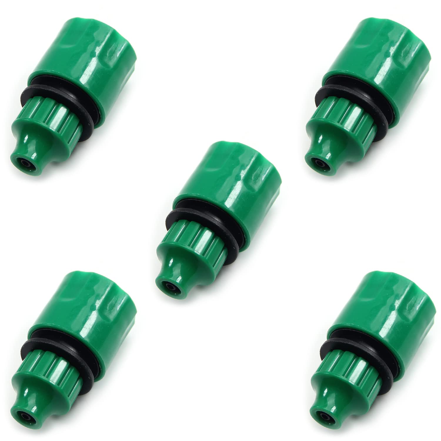Mromax Green 5Pcs Hose Tap Connector, Connected To 4/7Mm Hose, Quick Connector Hose Pipe Adapter, Faucet Nozzle For Garden Irrigation System