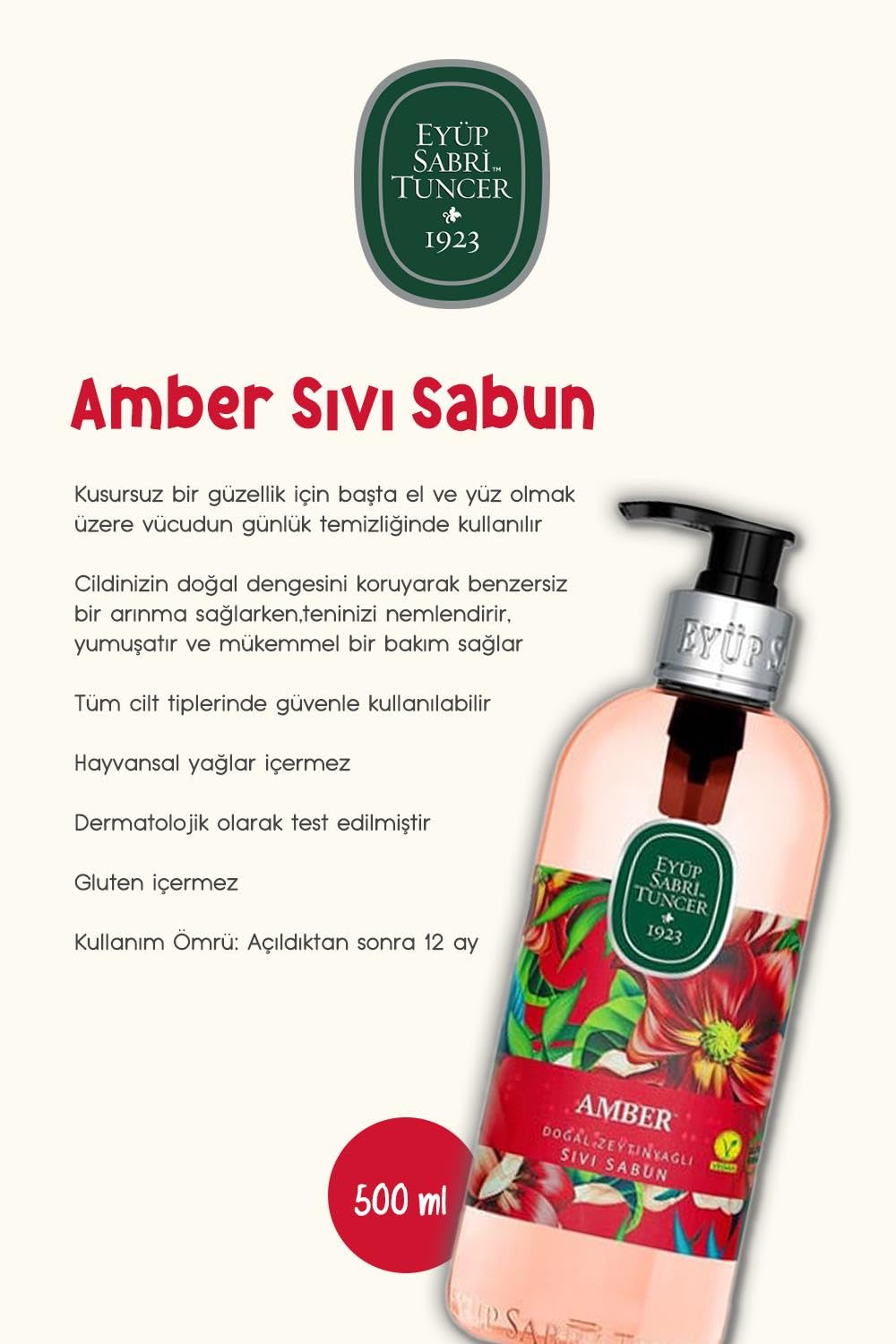 Amber Sıvı Sabun 500 ML 5 Al 4 Öde ve Rosie Pamuk