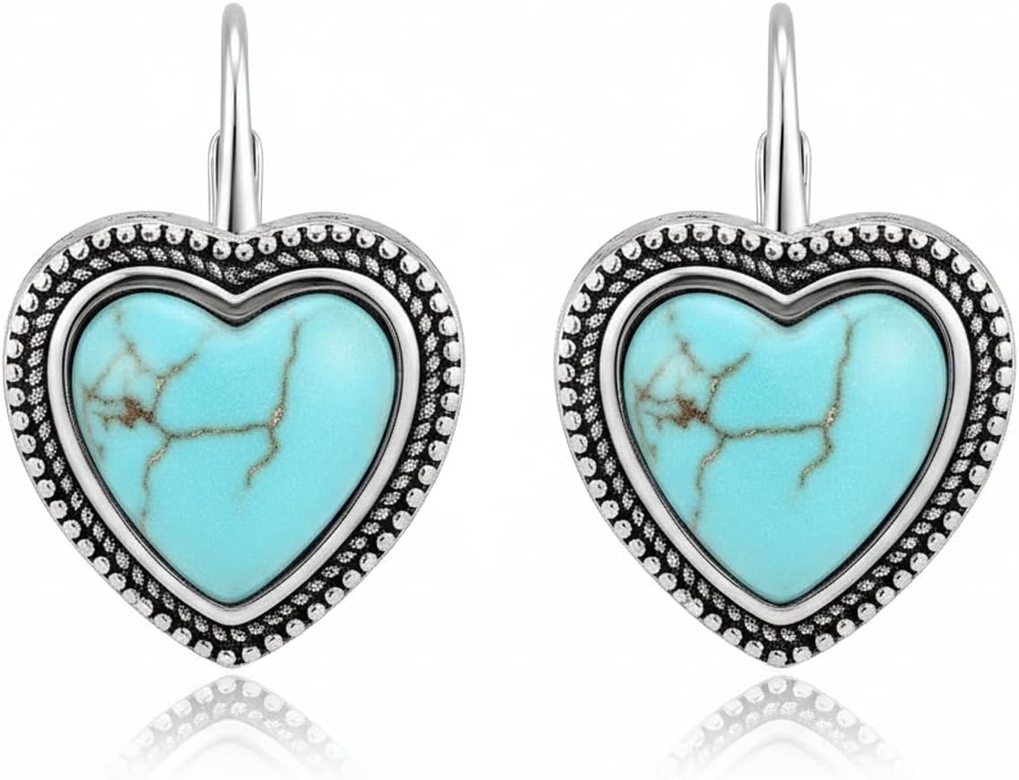 Prismata Clover/Snowflake/Turquoise Earrings for Women 925 Sterling Silver Clover/Snowflake/Turquoise Dangle Drop Leverback Earrings Jewelry Gifts for Women Mom Her