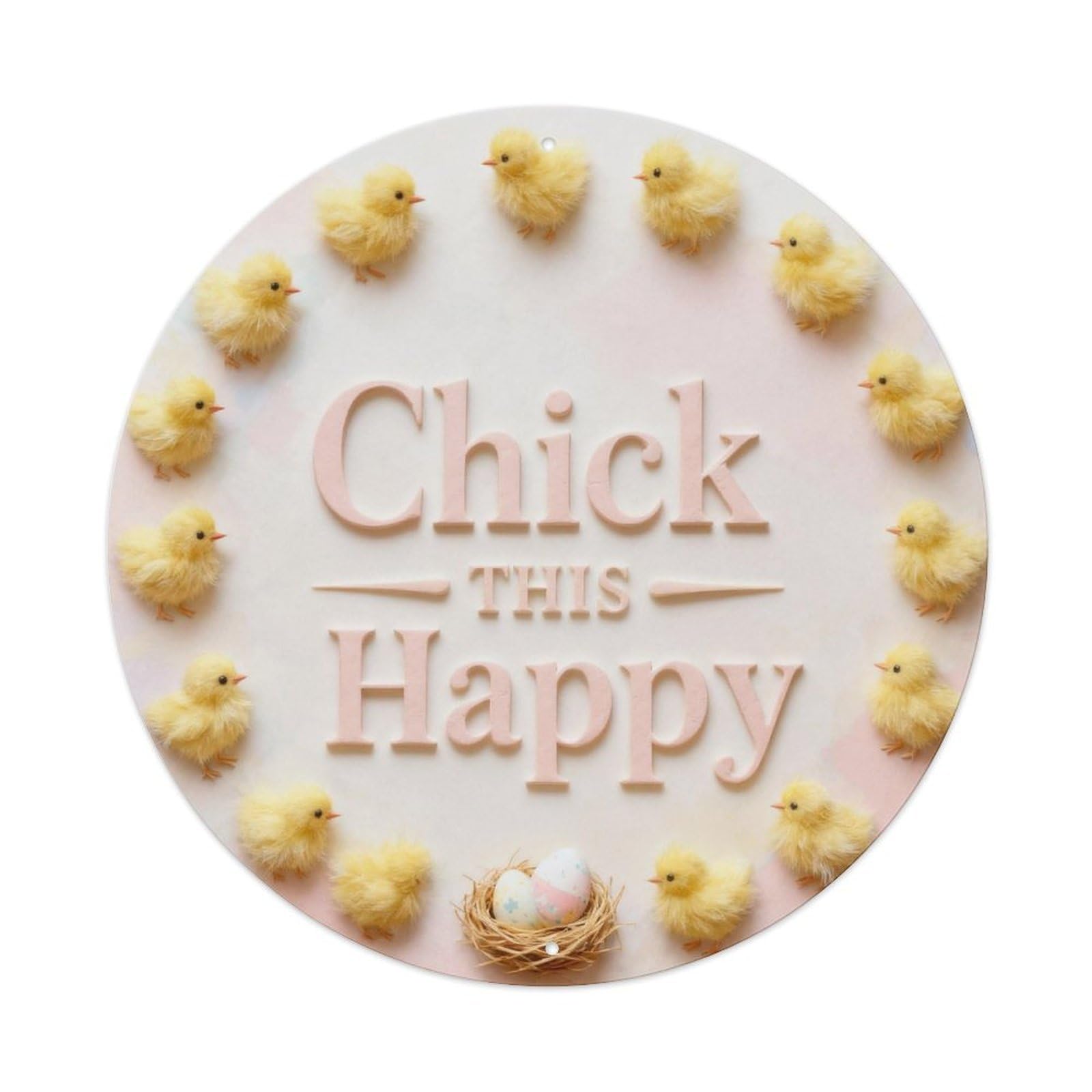 Chick Happy Metal Tin Sign Plaque