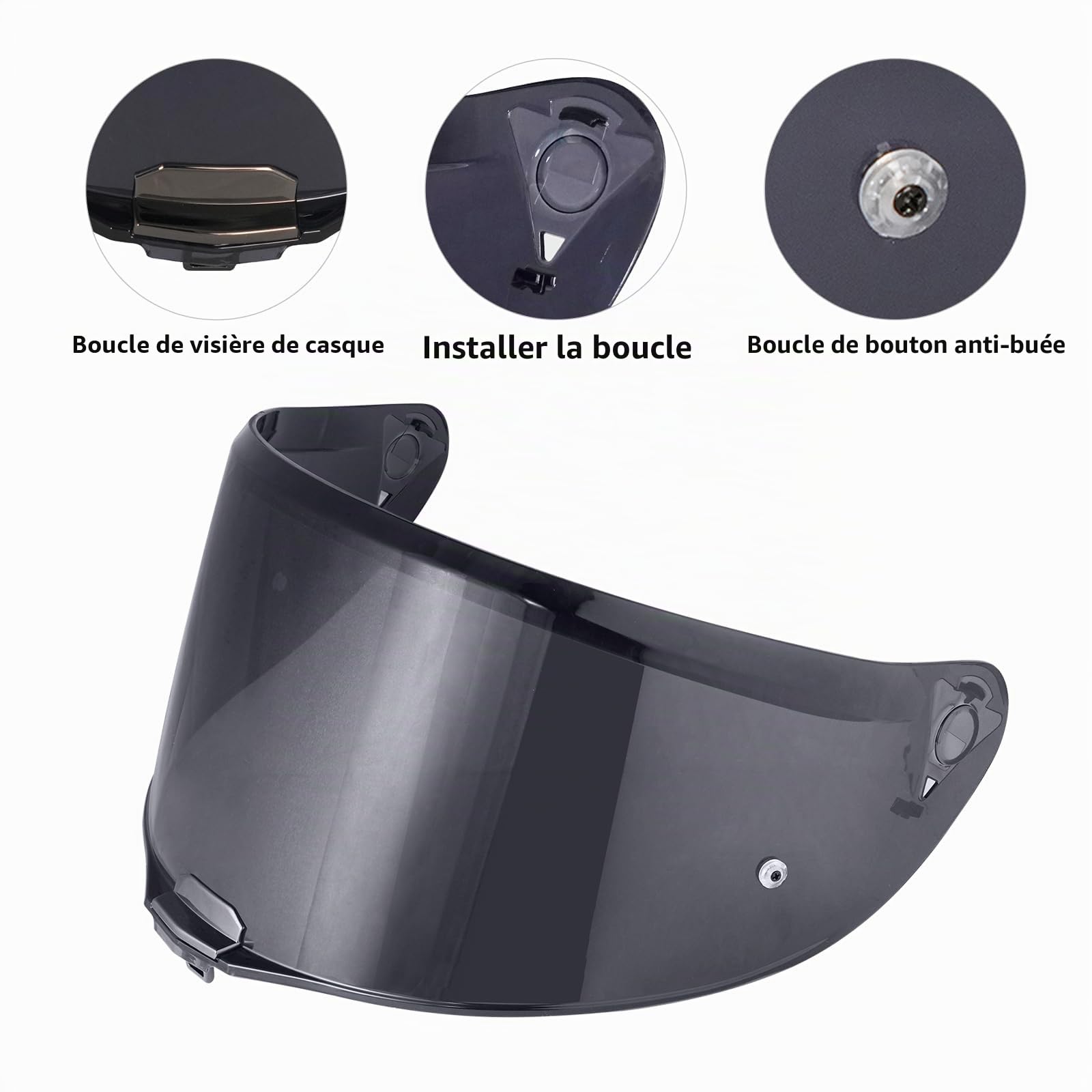Visière de Casque de Moto pour FF811/VECTOR II/Citation II | Visière de Casque de Protection Contre Le Vent Moto,Lentille de Remplacement Visiere Casque Moto