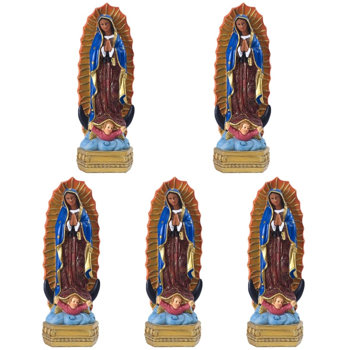 Figurine Vierge en résine incassable SUPVOX pour une décoration d'église et fete sans risques