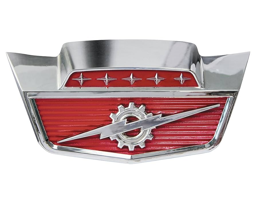 Amazon.com: Hood Emblem Ornament 5 Star Gear Bolt Red Chrome
