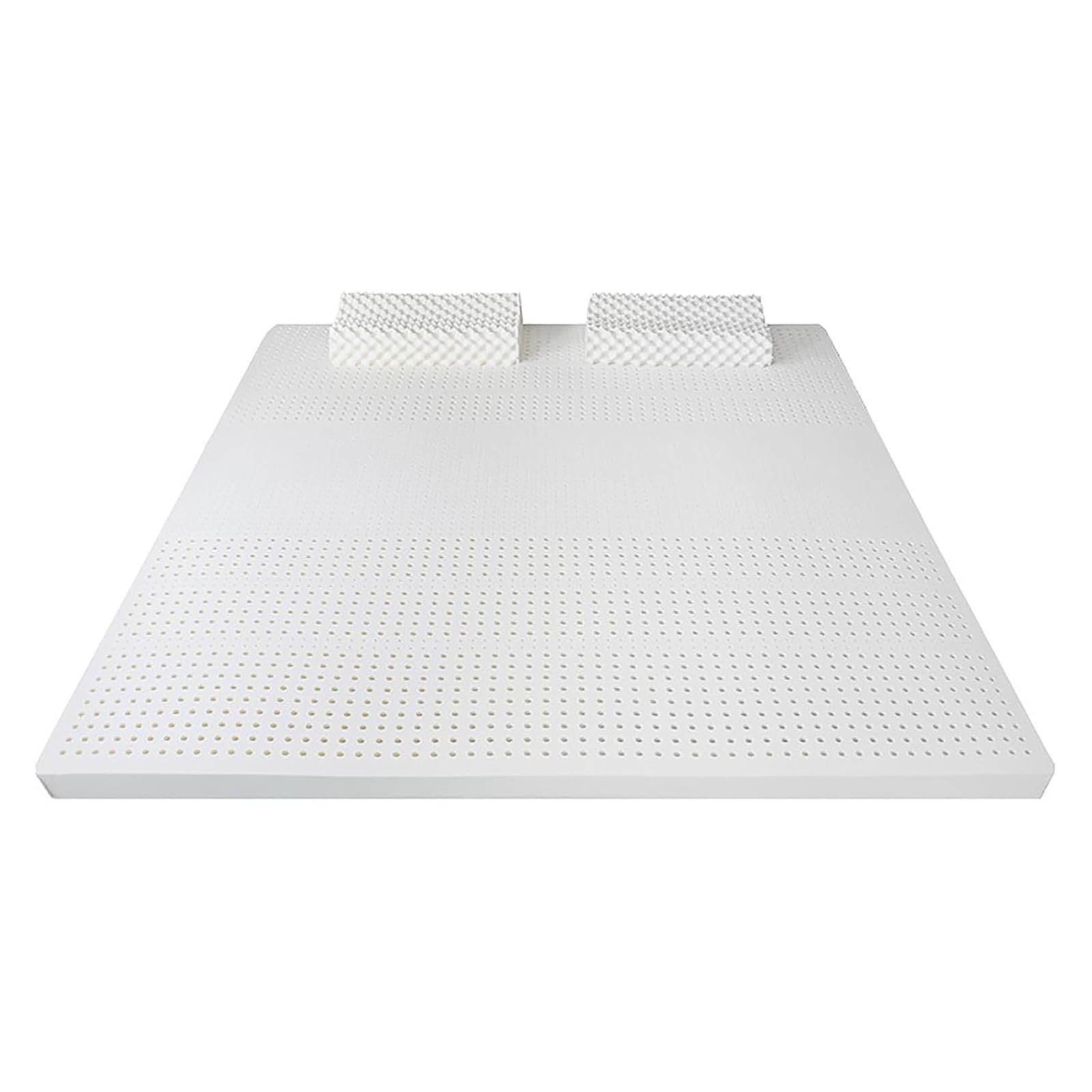 Materasso in lattice naturale, supporto a 7 zone, struttura dei pori a nido d'ape traspirante, morbido, sollievo dal mal di schiena, per persone pesanti, 10 cm