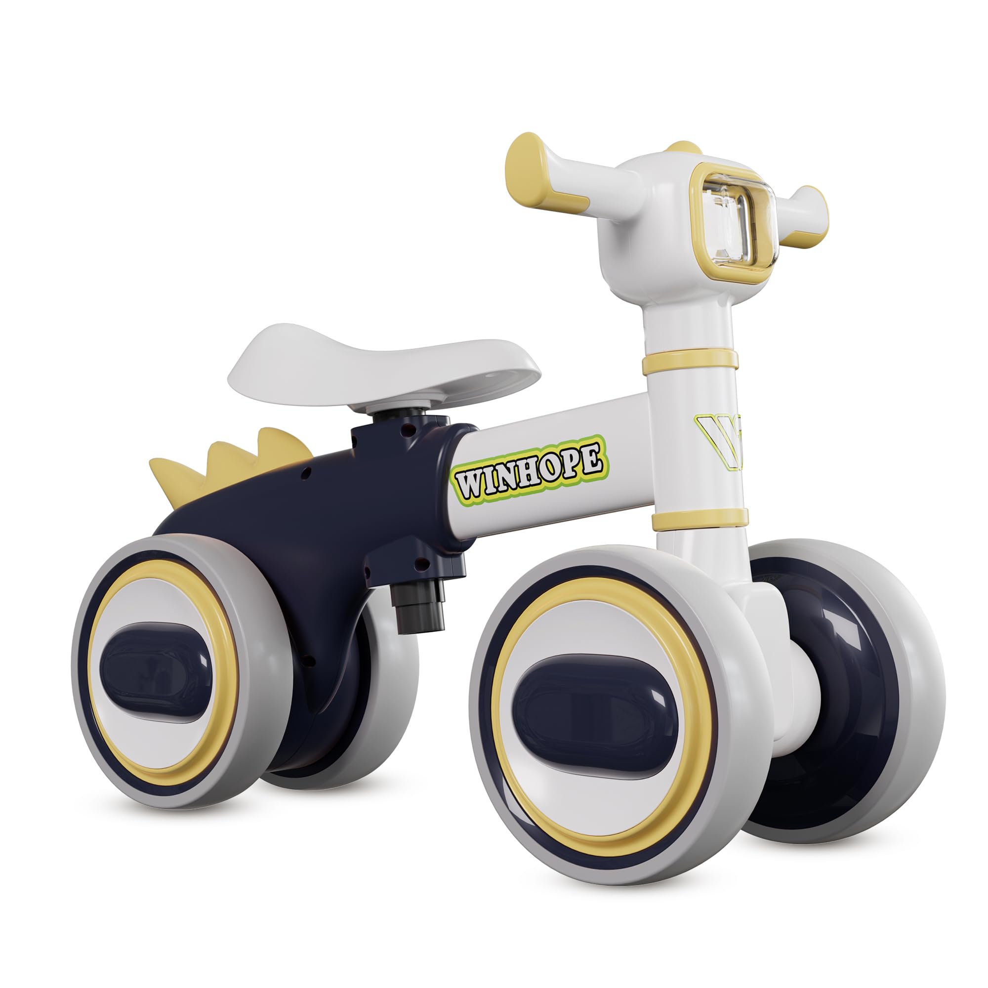 WinHope Dinosaur Baby Balance Bike for 1 Year Old, Lights &amp; Music