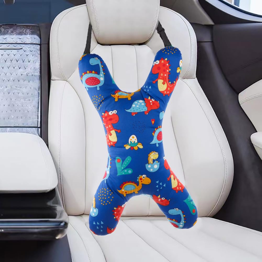 XGOPTS Oreiller de Voyage pour Enfants Coussin de Voyage Voiture en Forme de H/Y/X Coussin de Siège Auto Doux Oreiller de Repos Voiture Réglable pour Adultes Support de Tête et Cou pour Longs Trajets