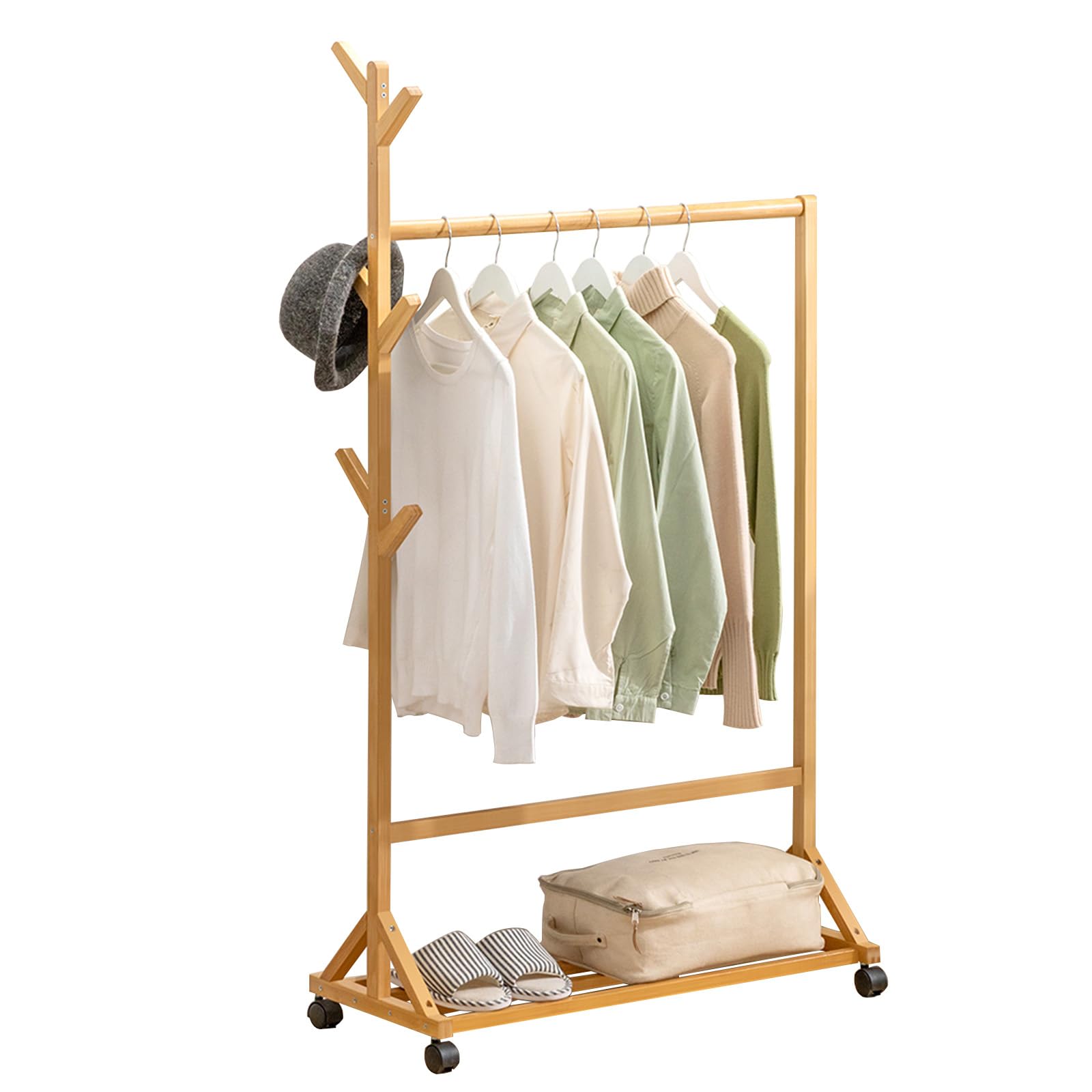 Najico ヴィンテージ　木製ハンガー ハンガーラック 洋服掛 Amazon｜天然木ハンガーラック木製ハンガーラック 折りたたみ A型