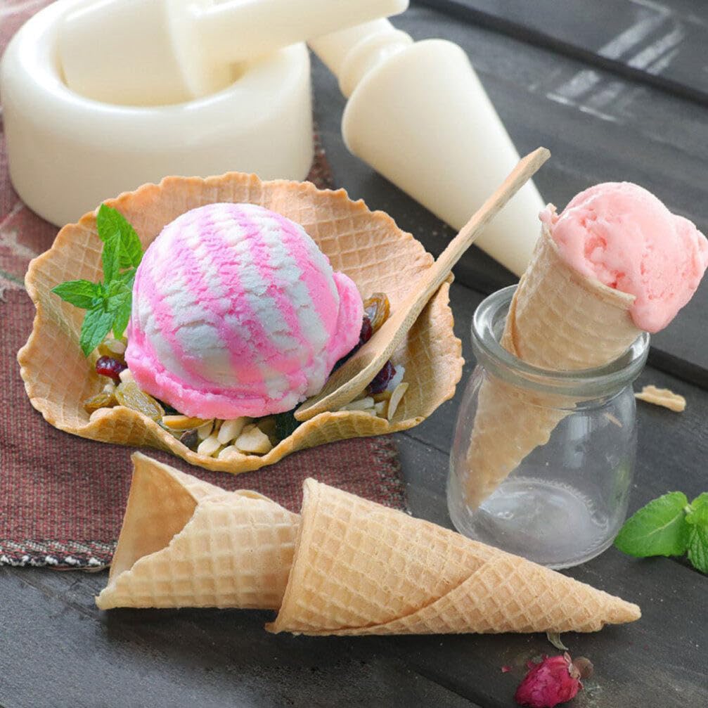 Alipis Ice Cream Craft 1 Set Cone Mold Rollers Ice Cream Egg Cone Roller Diy Egg Cone Maker Waffle Cone Roller Dessert Molds Kitchen Mold Waffle Cone Maker for Home Pvc Shaper Crispy Skin