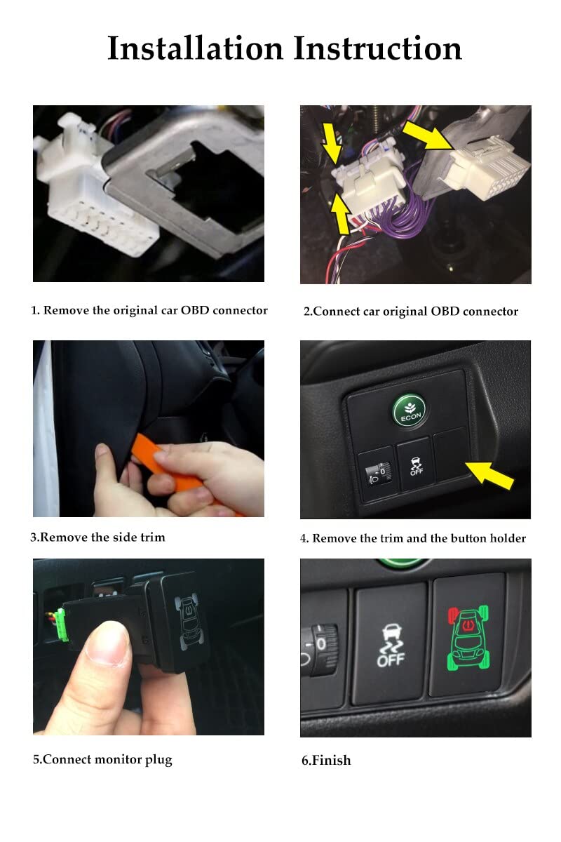 Systèmes de surveillance de la pression des pneus de voiture convient à Fit Odyssey 2016 2017 CR-V 2015 OBD TPMS Unité de sécurité d'avertissement de pression des pneus Aucun capteur