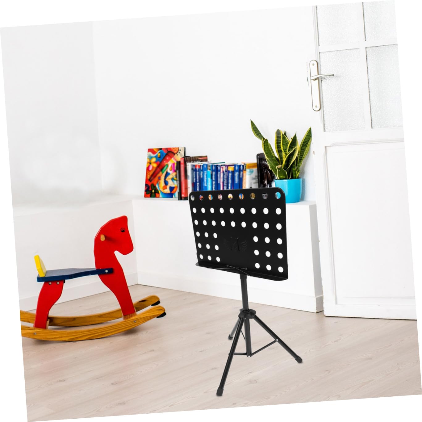Ciieeo Soporte para Atril de Partituras Plegable y Ajustable para Guitarra y Violín, Material Acero Suave y Abs, Color Negro, Adecuado para Tocar Música
