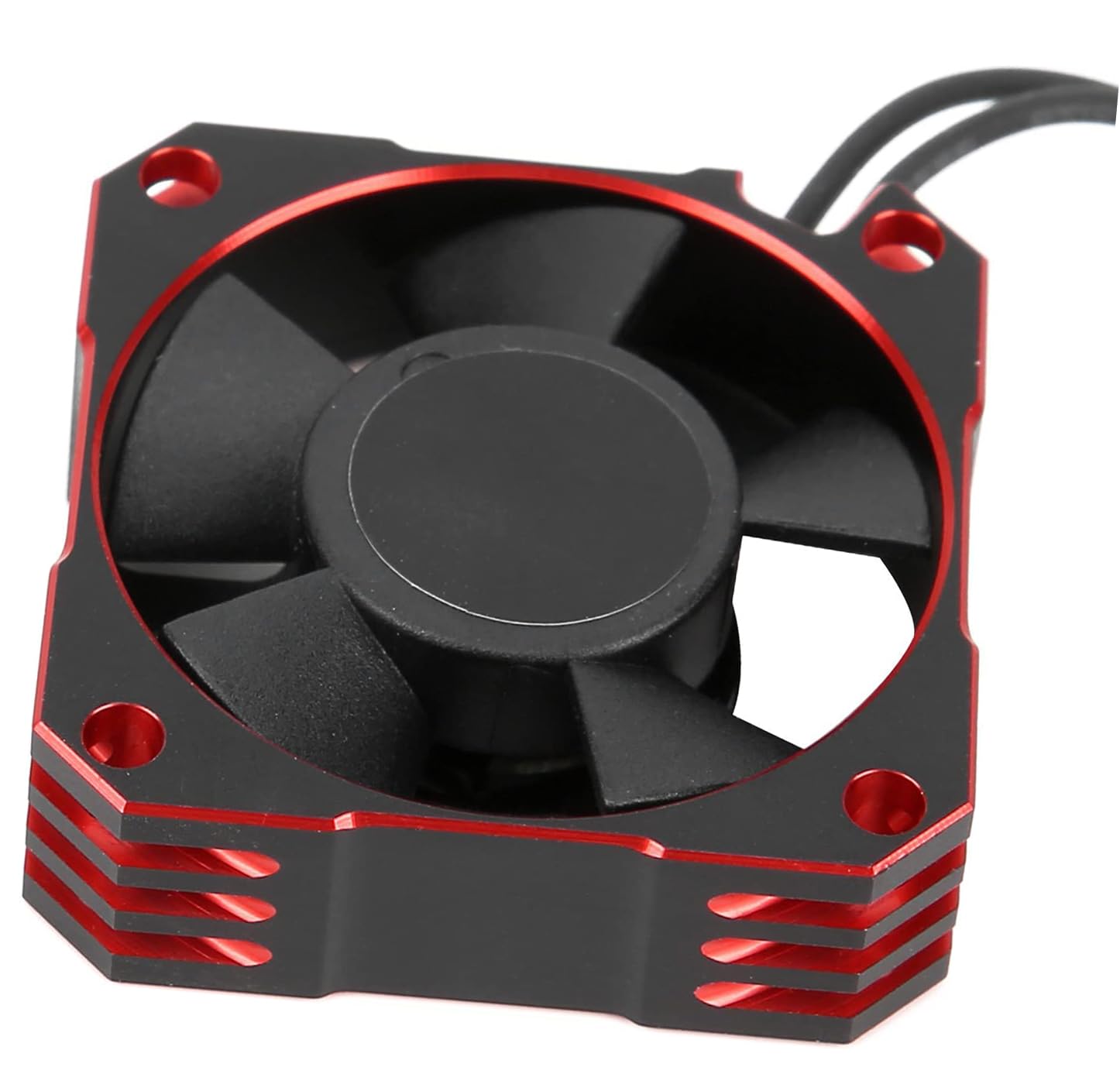 Unifizz Brushless Motor Cooling Fan 8.5V Motor Cooling Fan Motor Rocket 35mm 21000RPM Red Fit for 1/10 1/12 1/8 RC Sensored Brushless Motor