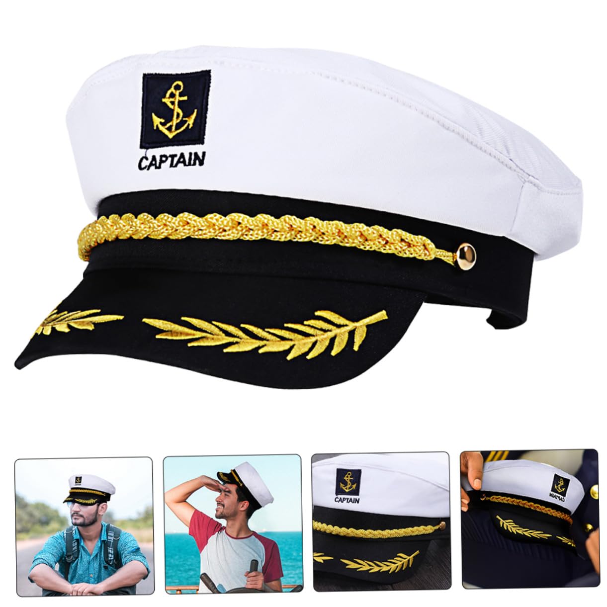GALPADA 20 Pezzi Cappelli da Capitano Ricamati per Cosplay e Feste Marinaresco Cappelli Resistenti e per Ruoli e Party Nautici