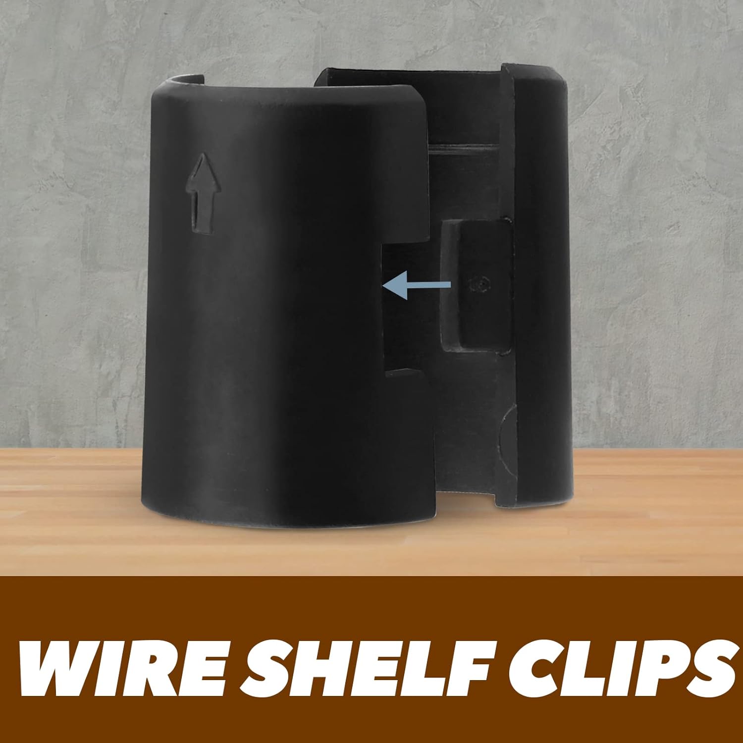 50pack 7/8 Inch Wire Shelving Shelf Lock Clips, Plastic Shelving Clips Replacement Black Sleeve Shelf Clips for Less Than 7/8 Inch Pole Post Wood Metal Pole (25 Pair)