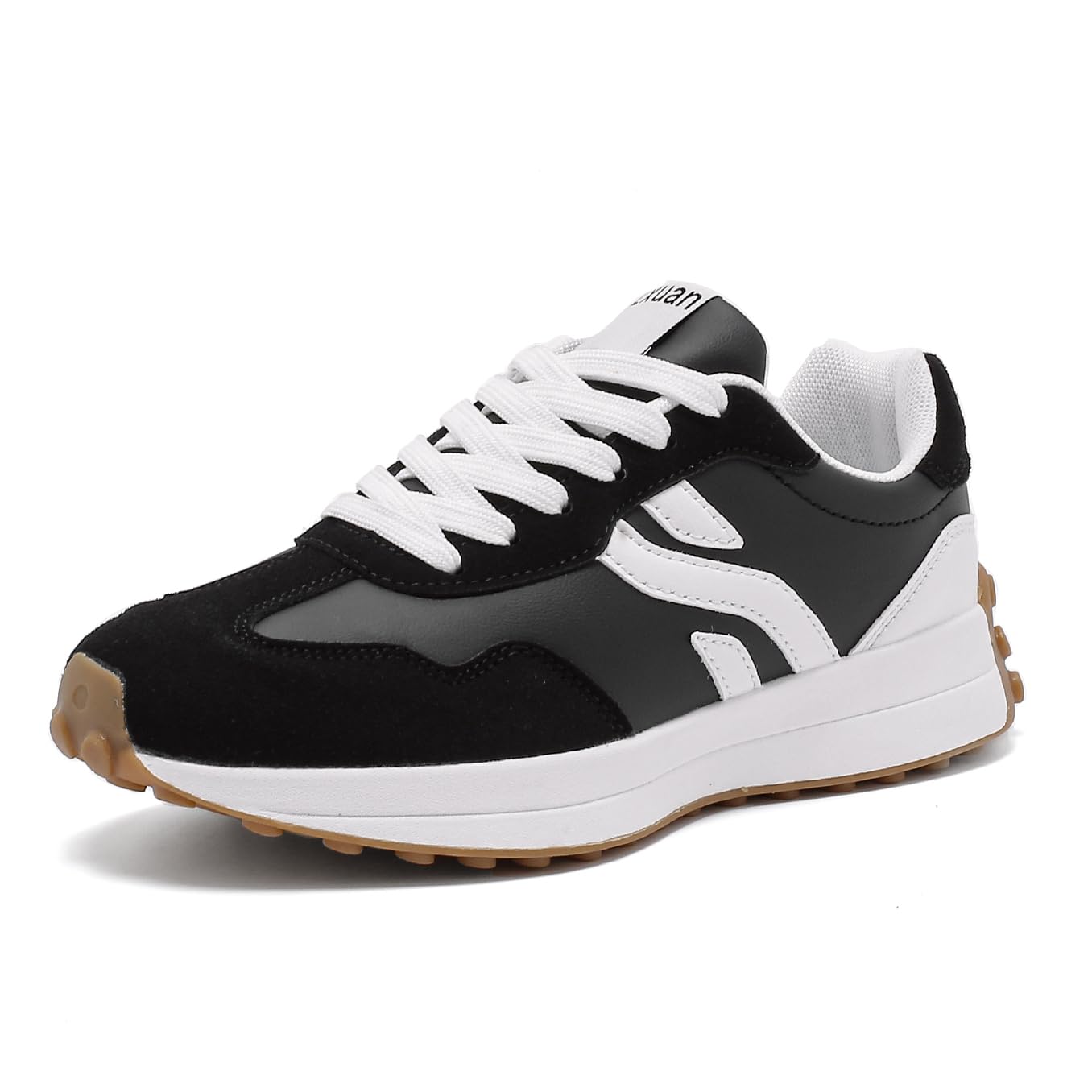 Women's Retro Chunky Sole Sneakers-Casual Lightweight Lace-Up Walking Shoes Anti-Slip & Brethable